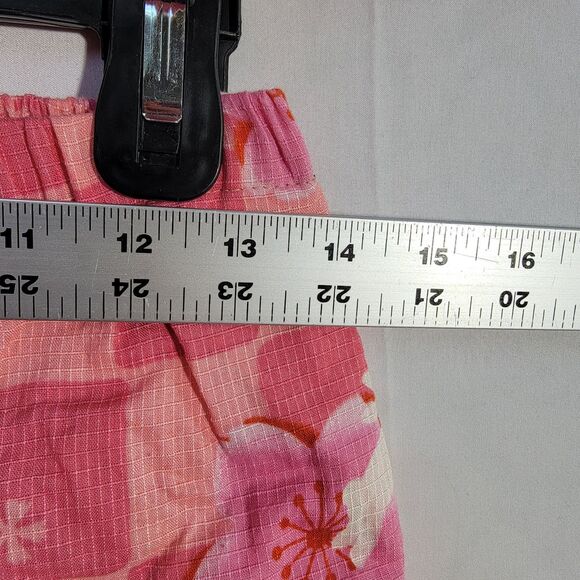 Beach Time 2 Piece Outfit Set Pink 100% Cotton Top & Bottom Shorts Women's Sz M - Picture 7 of 9